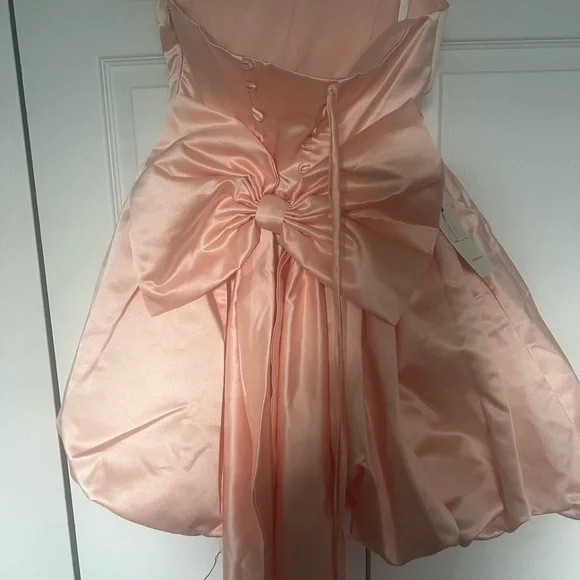 Elegant Pink Strapless Dress - Picture 11 of 11